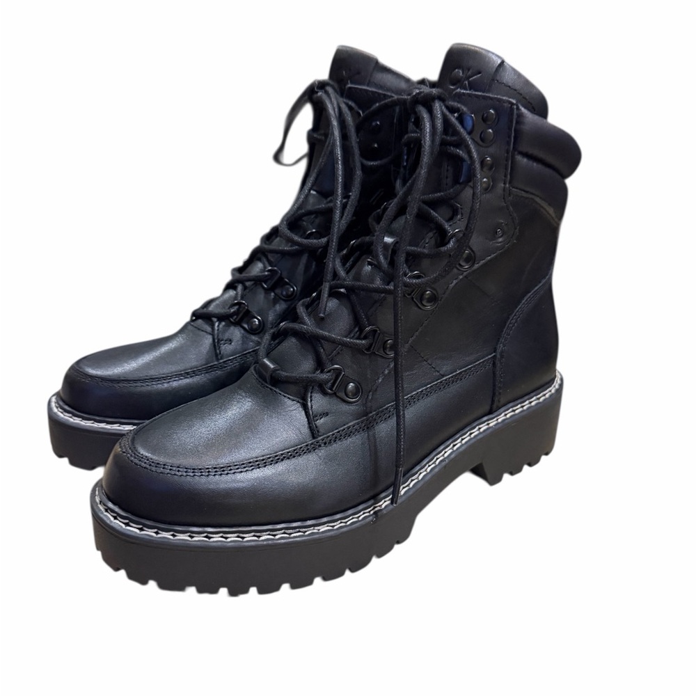 Calvin Klein Black‎ Lace-Up Platform Boots